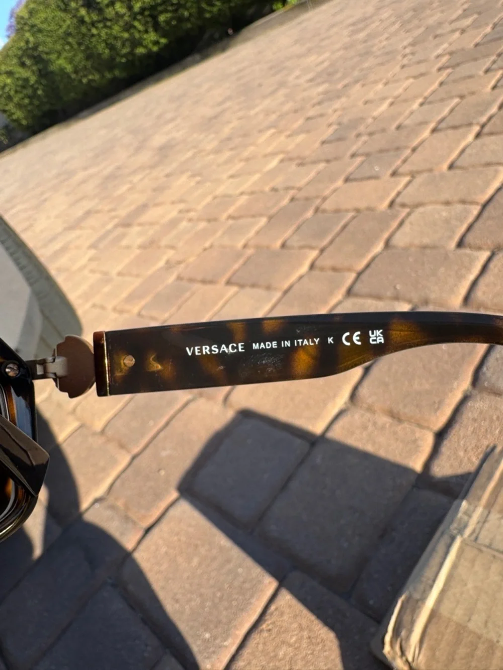 Versace Brown Tortoiseshell Gold-Accent Oversized Frames